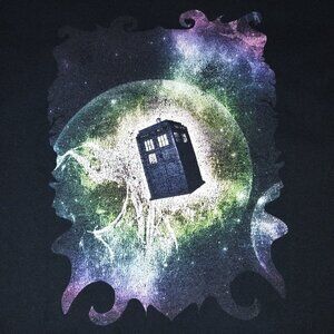 Doctor Who Tardi Black T-Shirt 3XL